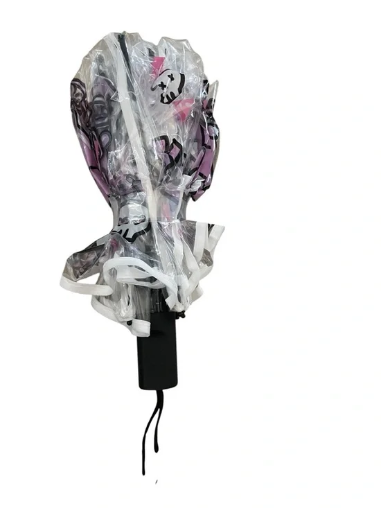 Kuromi Clear Dome Umbrella with Pink Accents - Picture 2 of 2